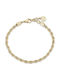 Luca Barra Chain Hand Spiral made of Steel Gold-plated Thin Thickness 3.8mm and Length 21cm