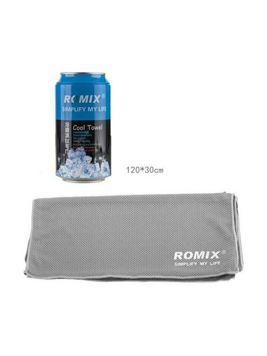 RM1212 Gray Gym Towel with Carrying Case 120x30cm