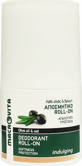 Macrovita Olive Oil & Oat Indulging Αποσμητικό σε Roll-On Χωρίς Αλουμίνιο 50ml