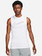 Nike Pro Tight Ανδρική Μπλούζα Dri-Fit Αμάνικη Λευκή