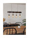 Eglo Townshend Pendant Light Brown Rail for 4 Bulbs E27 70x110cm