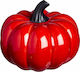 JK Home Decoration Decorative Pumpkin made of Ceramic Material Red 13x13x10cm 1pcs