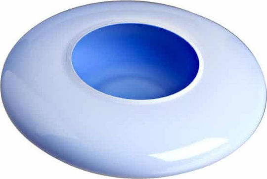 JK Home Decoration Декоративна Чиния Стъклена Светлосиня 12x12см