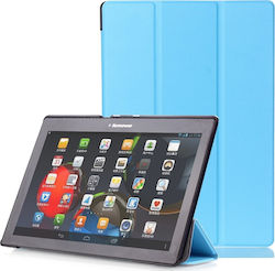 Tri-Fold Flip Cover Piele artificială Albastru deschis (Galaxy Tab S7)