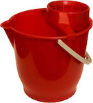 Mop Bucket with Squeezer Plastic Capacity 13lt Red