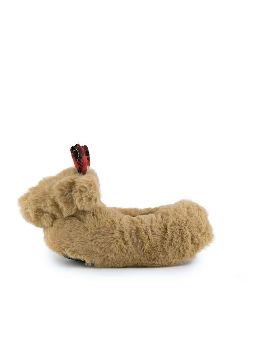 Love4shoes Kids Slipper Closed-Toe Brown