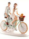 Dekora Topper Τούρτας Γάμου Ζευγάρι σε Ποδήλατο με Σκυλάκι 18cm