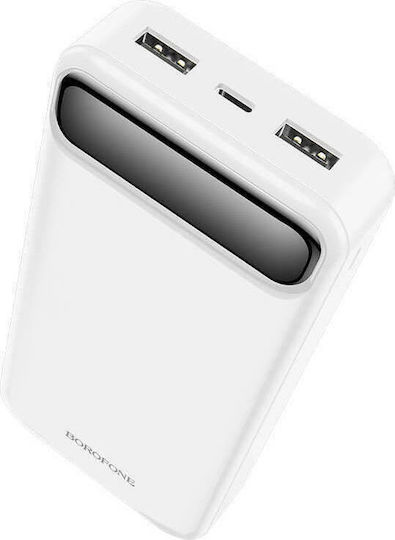 Borofone BJ14A Power Bank 20000mAh 74W με 2 Θύρες USB-A Λευκό
