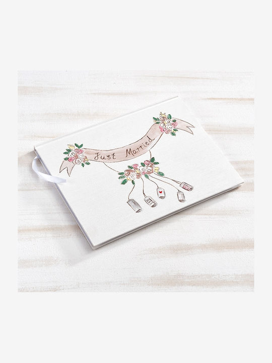 Παρίσης Just Married Βιβλίο Ευχών Γάμου Λευκό 29,5x21,3x1,2cm