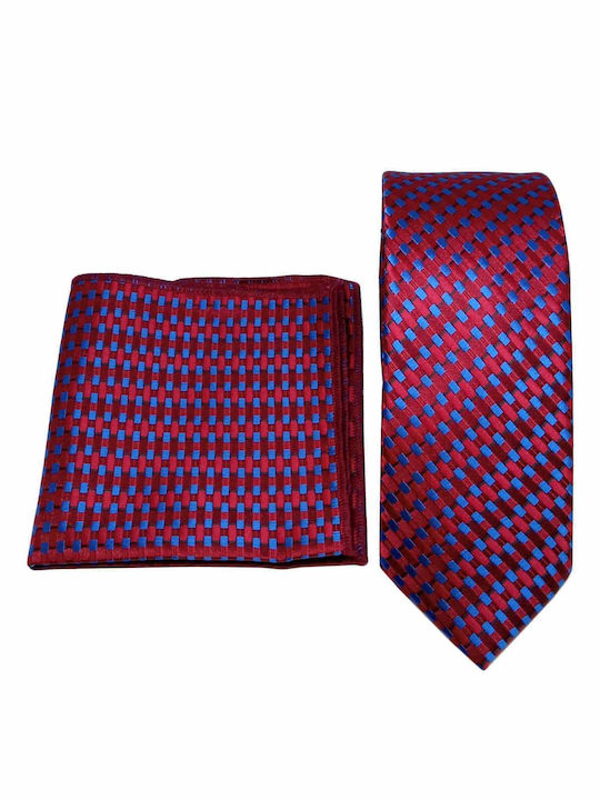 Legend Accessories Herren Krawatten Set Synthetisch Gedruckt Red/Silver