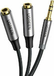 Ugreen Cable 3.5mm male - 2x 3.5mm female Μαύρο 0.2m (50253)