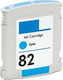 Compatible Inkjet Printer Ink HP 82 C4911A 1750 Pages 69ml Cyan 1pcs