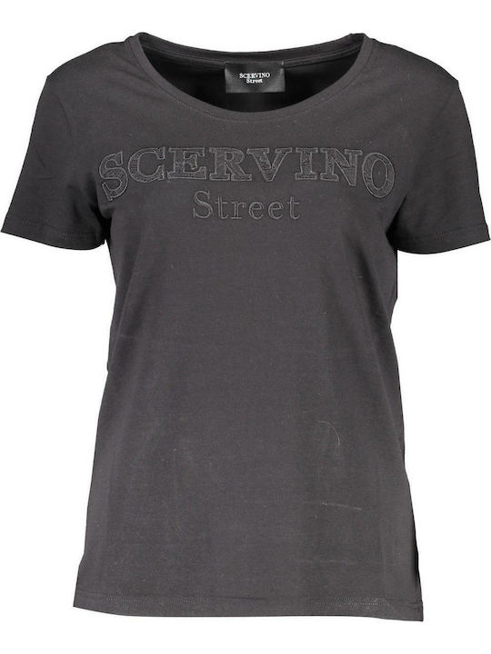 Ermanno Scervino Women's T-shirt with V Neckline Black