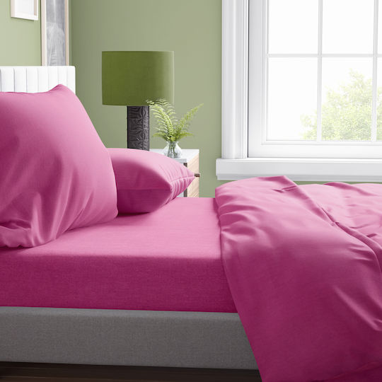 Dimcol Set Queen 4pcs 220x240cm Solid Fuchsia