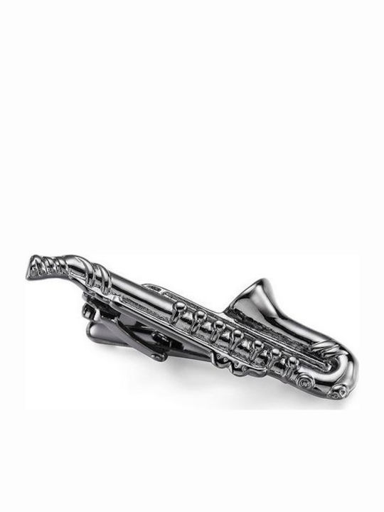 Saxophone Krawattenklammer Anthracite