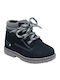 Mayoral Kids Leather Boots with Zipper Navy Blue