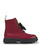 Camper Kids Leather Anatomic Boots with Lace Fuchsia