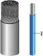 Eval Marine Καλώδιο Ρεύματος με Διατομή 2x4mm² Εύκαμπτο Διπολικό PVC σε Μαύρο Χρώμα 1m Εύκαμπτο