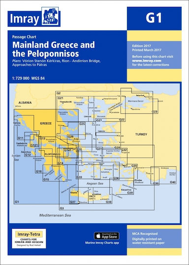 Imray Χάρτης Σκάφους Ναυτικός Χάρτης Imray M40 Ligurian and Tyrrhenian Seas