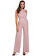 Makover K029 Women's Sleeveless One-piece Suit Pink