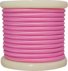 Elvhx Textile Fabric Cable 2x0.75mm² Pink EL330025