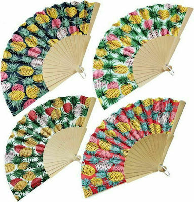 Ξύλινη Βεντάλια Ανανάδες Carnival Fan (Μiscellaneous Designs/Colors)