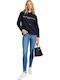 Women's Sweatshirt Hooded Navy Blue