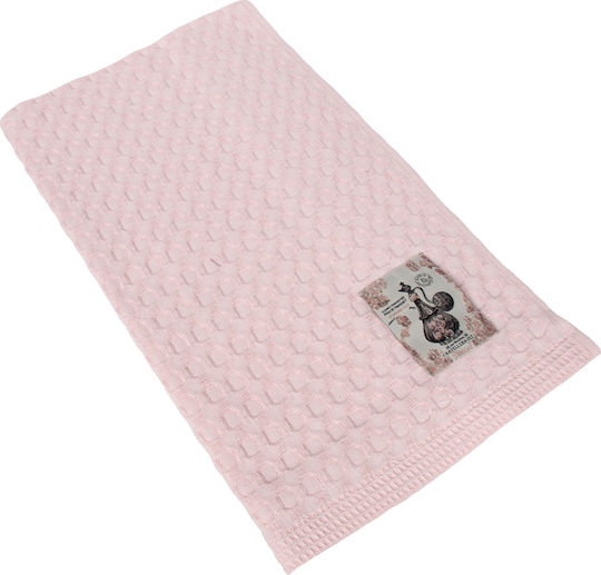 Dimcol Geschirrtuch aus 100% Baumwolle in Rosa Farbe 50x70cm
