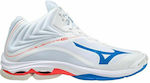 Mizuno Wave Lightning Z6 Mid Ανδρικά Αθλητικά Παπούτσια Βόλλεϊ Λευκά