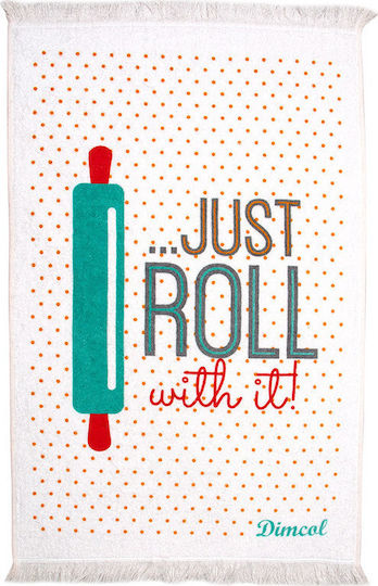 Dimcol Roll Handtuch aus 100% Baumwolle White 40x60cm
