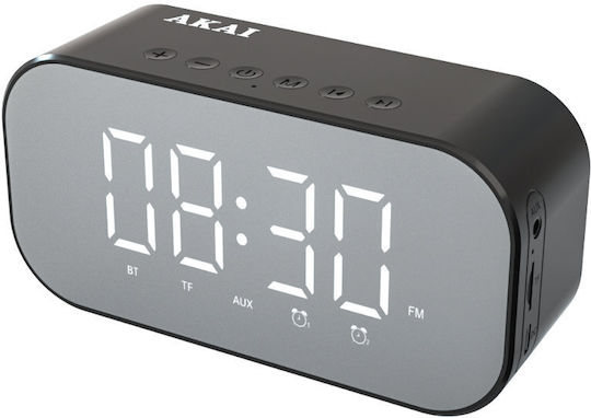 AKAI Ceas De Masă Digital Led Cu Ceas Deșteptător Și Radio Negru ABTS-C5