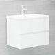 vidaXL Bench with sink L60xW38.5xH45cm White