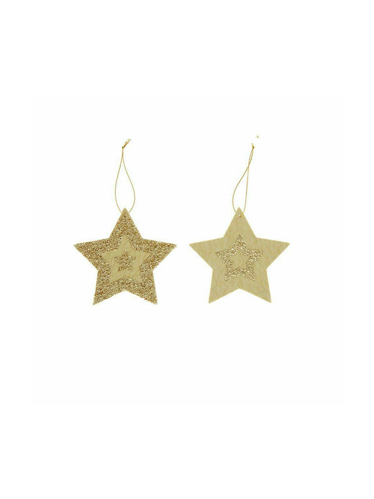 Iliadis Christmas Star Ornament Gold 2pcs