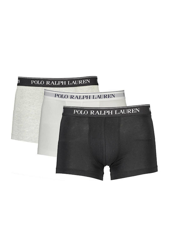 Ralph Lauren Ανδρικά Μποξεράκια Λευκό / Γκρι / Μαύρο 3Pack