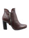 Leder Stiefeletten Damen Braun
