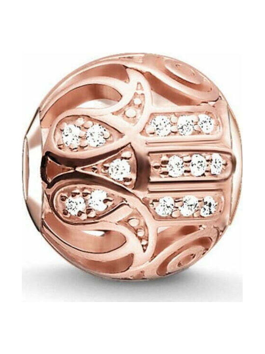 Thomas Sabo Hand Of Fatima Charm from Pink Gold Plated Silver