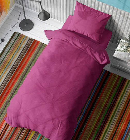 Dimcol Husă de Pilotă Bumbac Single 160x240 Solid Fuchsia