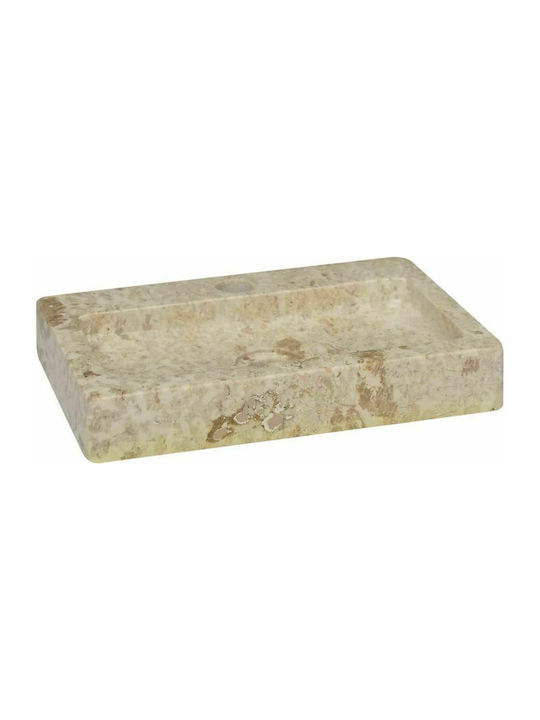 vidaXL Vessel Sink Stone 38x24cm Beige