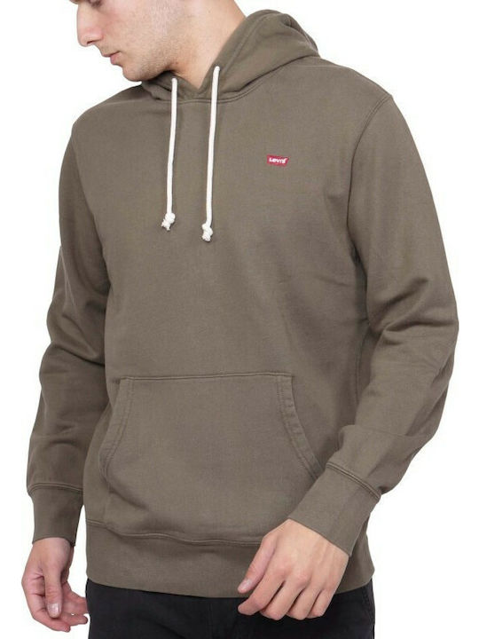 Levi's New Original Φούτερ με Κουκούλα Χακί