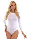 2422 Frauen Bodysuit Weiß