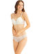 Cansoy Dantelat Set de Lenjerie Sutien cu Brazilia Off White 122 CA122