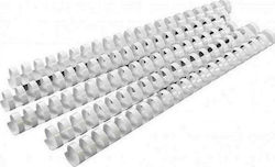 DSB Plastic Spine / Spiral Bookbinding Πλαστικό Σπιράλ Λευκό 8mm