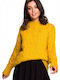 BE Knit Women's Long Sleeve Sweater Yellow