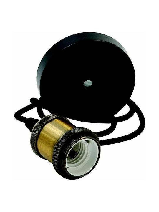 Vito Pendant Light Black with Socket E27