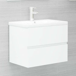 vidaXL Bench with sink L60xW38.5xH45cm White