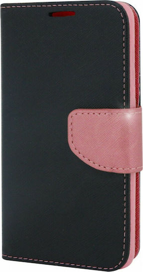 Fancy Wallet Δερματίνης Μαύρο (Redmi Note 9)