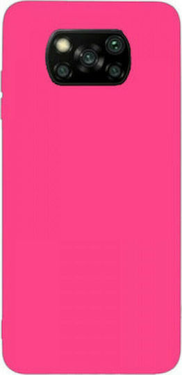 Back Cover Silicone 1.2mm Fuchsia (Poco X3 NFC / X3 Pro)