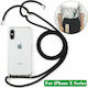 Caselab Back Cover Σιλικόνης με Λουράκι Διάφανο (iPhone X / Xs)