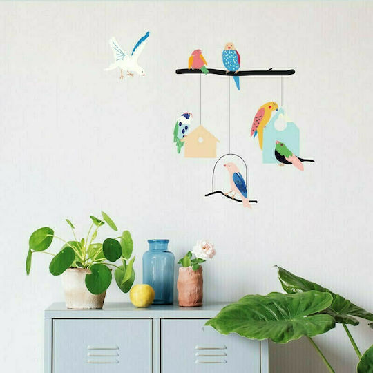 Mimi'lou Kids Wall Sticker Birds and Houses 50cm