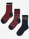 Mayoral Kids' Socks Knee-High Burgundy 3 Pairs